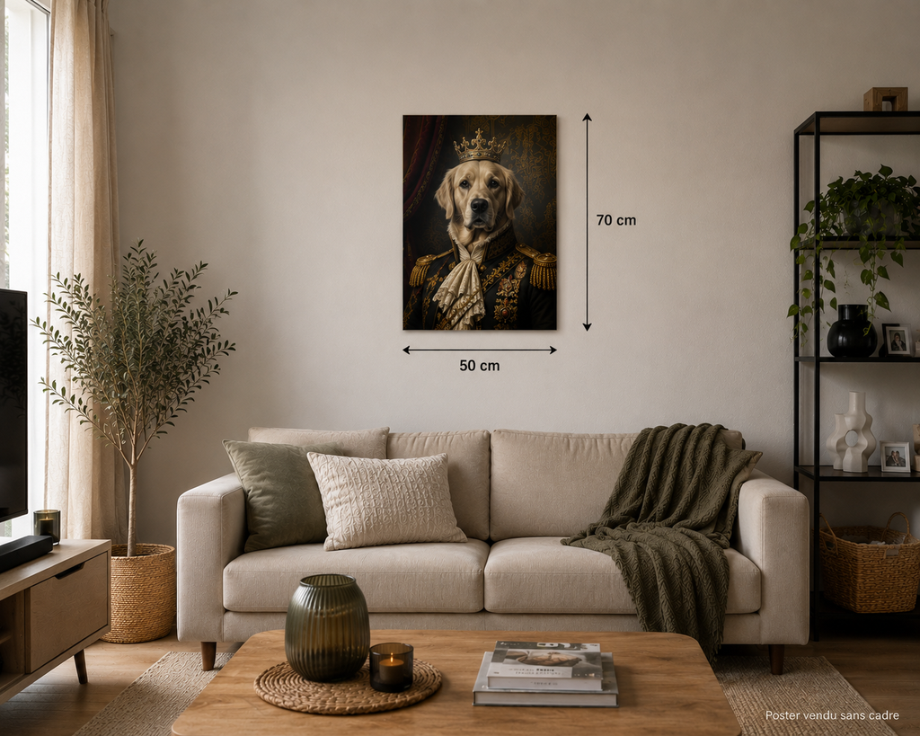 Portrait de votre animal 50x70 cm - Qualité premium